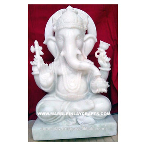 Ganesh Idol, Marble Makrana Statue Ganesh - Product Image 1