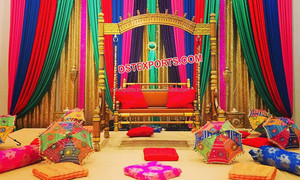 ชุดรูปแบบงานแต่งงานแบบดั้งเดิมของ punjabi เวที pundi ชุดรูปแบบงานแต่งงานตาม Sangeet เวที rajwada การออกแบบ punjabi Medi handi เวที UK USA - Product Image 5