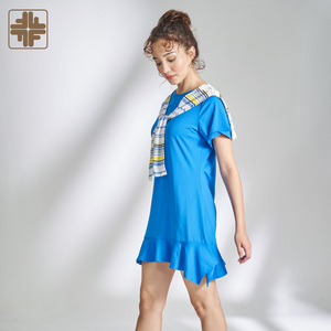 Vestidos Casuales Mini Azules Dulces y Naturales para Mujer, Diseño Elegante, Ecológicos y Lavables - Product Image 4