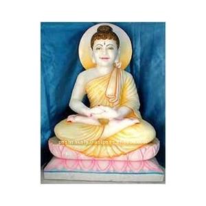 Statue de Bouddha en marbre blanc, produit indien fait main, de qualité supérieure, pour la décoration de la maison, accessoires de méditation, bouddhisme - Product Image 1