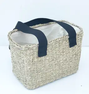 Sac à main fourre-tout en paille écologique bon marché, sac de plage en paille marocaine fait à la main pour femmes vietnam