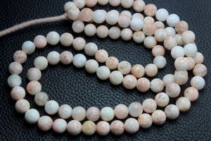 ลูกปัดสโคเลไซต์ธรรมชาติทรงกลมเรียบ คุณภาพดี - Product Image 2