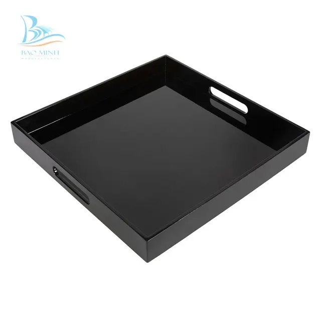 Black lacquer serving tray from Vietnam