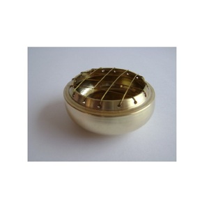 ที่ใส่ธูปทองเหลืองหัวเผาเครื่องหอมดีไซน์ทันสมัยทำจากโลหะทอง - Product Image 1