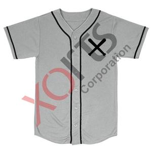Camiseta de Béisbol Personalizada al por Mayor, Transpirable, Ligera, con Rayas, OEM, de Moda para Hombre, Sublimada y Bordada - Product Image 1