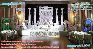 Wedding <b>Engagement</b> Ceremony Stage <b>Decor</b> High-Class Calgary Wedding Stage Setup Elegant Marriage Reception Stage - Product Image 3
