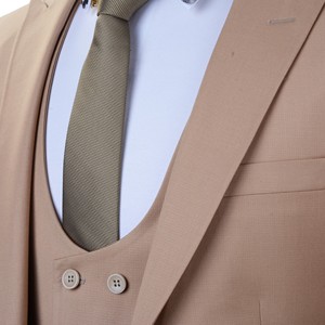 Nuevos trajes de estilo italiano para hombre, traje de corte Delgado, trajes de boda de élite, 3 piezas de tela tejida de viscosa y poliéster - Product Image 2