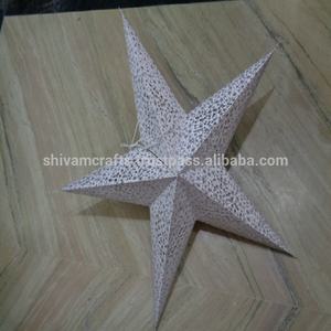 Nouveau LAXMANS paillettes imprimé papier étoile lanternes 60cm intérieur décoration de noël lampes en gros - Product Image 5