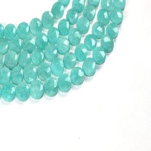 Amazonite naturelle pierres précieuses facettes en forme de pièce de monnaie perles briolette bonne qualité belle fabrication de bijoux en gros - Product Image 1