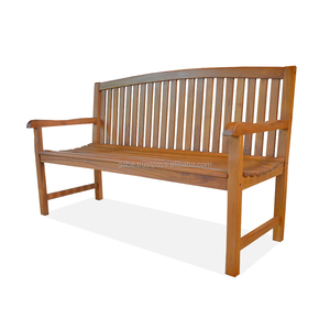 Banc de jardin deux places en teck massif couleur naturelle - Product Image 2
