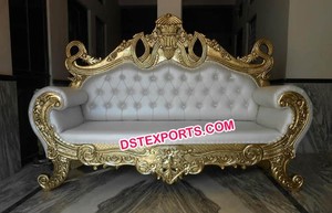 Sofá de lujo para SALÓN DE BODA, diván de trono asiático, exquisito sofá de cuello alto para boda - Product Image 4