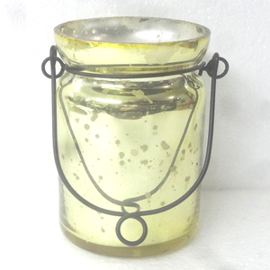 Nouveau bougeoir en verre votif au mercure doré pour mariage/fêtes - Product Image 5