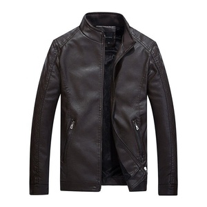 Chaqueta de moda de invierno para hombre, cuero genuino personalizado con cuello levantado, oferta al por mayor del fabricante - Product Image 5
