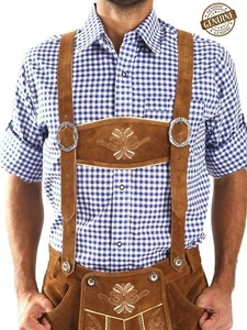 แบเรียนเดอร์โฮเซ่นสำหรับผู้ชาย,ใหม่มีดทราชเทน OKTOBERFEST LEDERHOSEN สีน้ำตาล - Product Image 2