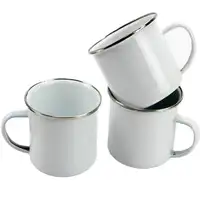 Vevor — tasse en céramique à bord en acier inoxydable, tasse de café en émail personnalisé, vente en gros