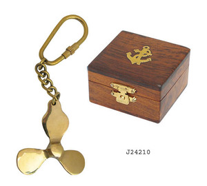 Ship Propeller <b>Key</b> <b>Chain</b> Made in Brass With <b>Wooden</b> Box Nautical Gifts Nautical Crafts <b>Key</b> <b>Chains</b> - Product Image 5