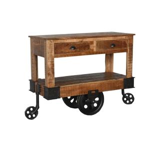 Chariot de bar rectangulaire en bois massif de luxe moderne Armoire de coffre à tiroirs Sous-sol de ferme Usage commercial Entrée de salon d'hôtel - Product Image 1