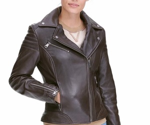 Promo Chaqueta de cuero de moda para mujer, prendas de vestir exteriores de motorista, piel de cordero genuina suave, ropa de moda elegante y cómoda para todas las estaciones - Product Image 5