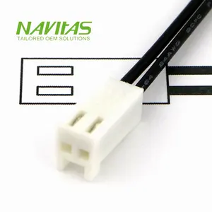 O OEM Molex 22-01-3027 2 contacta o alojamento fêmea do conector da cor branca com cablagens do fechamento