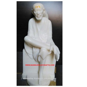 White Marble Sai Baba Statue - Product Image 1