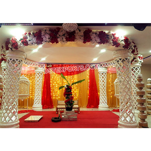 Phénoménal Plazo Mandap pour mariage Chic Crystal Palazzo Wedding Mandap Prominent Palazzo Mandap pour mariage vintage - Product Image 1