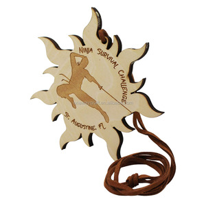 Regalo barato de madera de crasts en blanco de madera de deportes medalla - Product Image 3