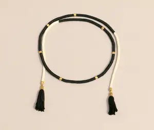Black Tassel Boho Rope Belt For Women