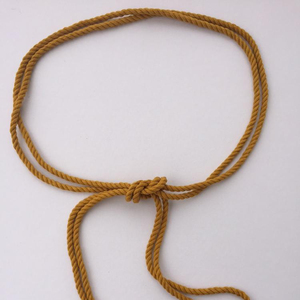 Mustard Rope Belt, Yellow nautical Belt +leather - Product Image 1