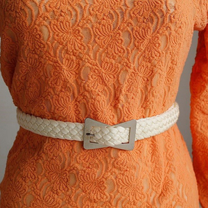Cinturón Trenzado de Marfil Vintage para Mujer, Hecho a Mano, Mágico - Product Image 1