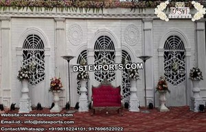 Panel de fibra indio para boda, último diseño de escenario con flores de telón de fondo, hermoso - Product Image 3