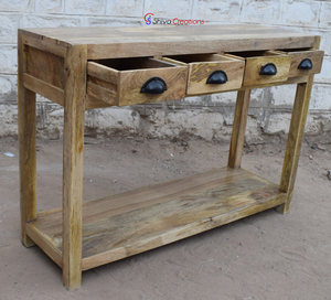 Massief Mango Houten Consoletafel Voor Huismeubilair Voor Gebruik In De Gang In De Woonkamer - Product Image 4