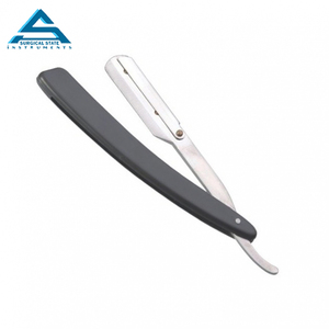 Maquinilla de afeitar plegable de acero inoxidable, maquinilla de afeitar recta con cuchilla - Product Image 2