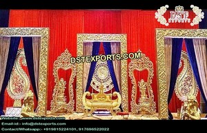 Paneles de respaldo de fibra de escenario para boda, Marcos traseros de boda de estilo victoriano exclusivo, con diseño moderno, estilo Indo canadiense - Product Image 2