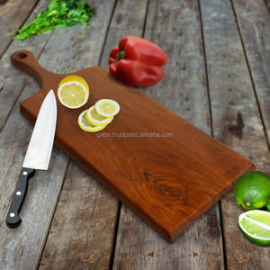 Tabla de Cortar Modelo HD70768 Cuadrada de Madera de Teca Natural y de Grado Alimenticio, Paquete Combinado en Stock - Product Image 2