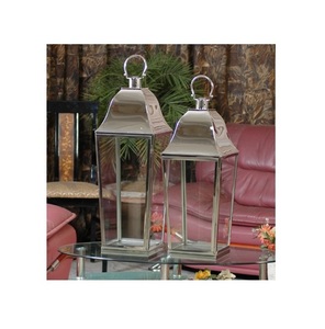 Elegante Portavelas de Acero Inoxidable y Metal Pulido Hecho a Mano, Apto para Bodas, con Vidrio para Iluminación - Product Image 6