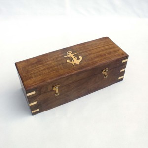 Télescope nautique en laiton de 18 pouces avec poignée en cuir, boîte en bois, instrument en métal - Product Image 6
