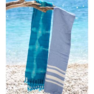 Qualité professionnelle 100% coton rayé Fouta serviettes écologique Hammam serviette de plage techniques sèches en gros en Inde - Product Image 4