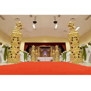 เสาทางเดินสำหรับงานแต่งงานเสาทางเดินสำหรับงานแต่งงานเสาทางเดินทางเดินในงานแต่งงานทำจากใยทองพระพิฆเนศ - Product Image 1