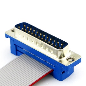 Conjunto de cable de cinta IDC macho D-Sub Conector de 25 pines con carcasa de plástico azul - Product Image 1