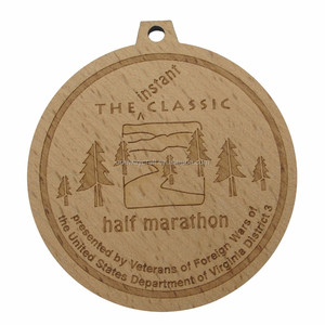 Regalo barato de madera de crasts en blanco de madera de deportes medalla - Product Image 6
