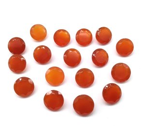 Piedra preciosa cornalina natural de 5mm al por mayor AAA + grado calibrado facetado IGI certificado tratado térmicamente - Product Image 2