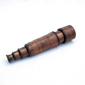 Télescope nautique en laiton de 18 pouces avec poignée en cuir, boîte en bois, instrument en métal - Product Image 3