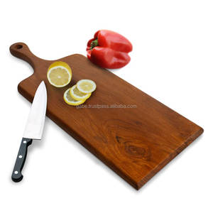 Tabla de Cortar Modelo HD70768 Cuadrada de Madera de Teca Natural y de Grado Alimenticio, Paquete Combinado en Stock - Product Image 1