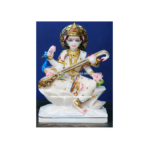 White Marble Saraswati Statues - Product Image 1
