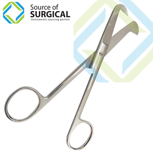 Ciseaux chirurgicaux angulaires Source Surgical Manual en acier inoxydable, instruments chirurgicaux certifiés CE, pour usage hospitalier et clinique SOS-348339 158mm - Product Image 2