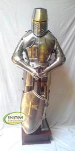 ชุดเกราะทำด้วยมือดีไซเนอร์สวยชุดเกราะงานหัตถกรรมสไตล์ไม่ซ้ำใครทำจากทองเหลืองขัดเงาสำหรับเป็นของขวัญทางธุรกิจ - Product Image 4