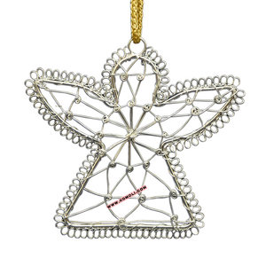 Malla de alambre hecha a mano, adornos de estrellas de Navidad, decoración a granel - Product Image 3