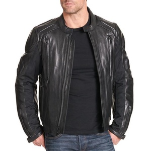 Chaqueta de cuero de motocicleta OEM hecha a medida para hombre estilo de carreras con forro de invierno y detalles de armadura de carretera - Product Image 3