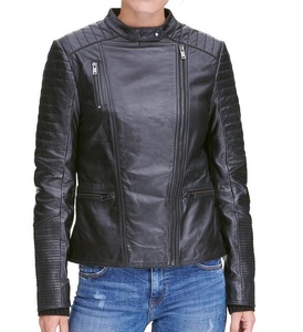 100 pour cent en cuir de mouton automne hiver veste pour femmes fabriqué en usine Polyester mode vêtements personnalisés vêtements - Product Image 5