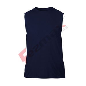 Camiseta sin mangas de algodón 100% personalizada de nueva moda para hombre, tejido de punto transpirable de talla grande - Product Image 2